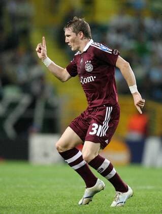 Bastian Schweinsteiger (Bayern) - Torjubel Fußball EC 1 Herren Champions League 2006 2007, FC Bayern München Einzelbild Lissabon Freude, Fußball EC 1 Herren Champions League 2006 2007, FC Bayern München Einzelbild Lissabon Freude,
