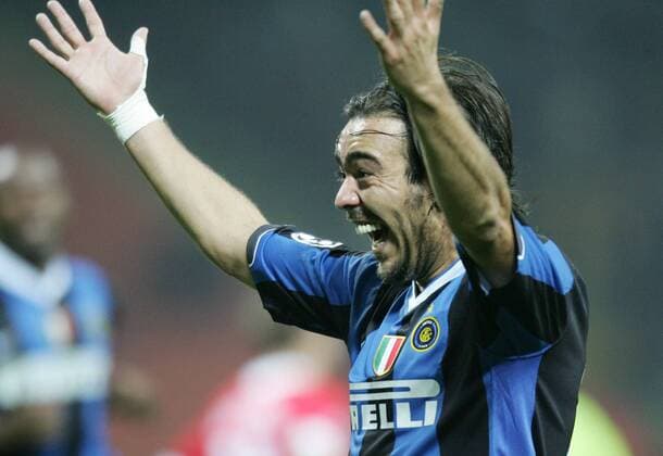 Alvaro Recoba (Inter) - Torjubel -  Fußball EC 1 Herren Champions League 2006 2007, FC Internazionale Mailand Einzelbild Mailand Freude, Fußball EC 1 Herren Champions League 2006 2007, FC Internazionale Mailand Einzelbild Mailand Freude,