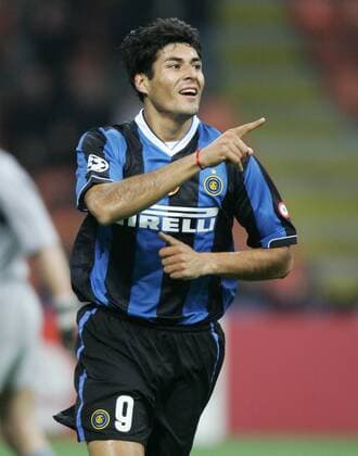 Julio Ricardo Cruz (Inter) - Torjubel -  Fußball EC 1 Herren Champions League 2006 2007, FC Internazionale Mailand Einzelbild Mailand Fußball EC 1 Herren Champions League 2006 2007, FC Internazionale Mailand Einzelbild Mailand