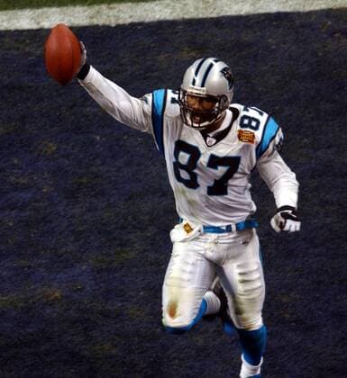Muhsin Muhammad (Carolina Panthers) bejubeln seinen Touchdown- (sbp2004020177) American Football Herren Super Bowl XXXVIII 2006, 38. Superbowl, Finale, Endspiel, NFL 2003 2004 Einzelbild Houston Freude, Begeisterung, American Football Herren Super Bowl XXXVIII 2006, 38. Superbowl, Finale, Endspiel, NFL 2003 2004 Einzelbild Houston Freude, Begeisterung,