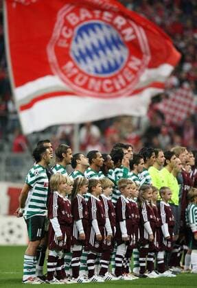 Spieler von Sporting Lissabon vor dem Spiel gegen Bayern München Fußball EC 1 Herren Champions League 2006 2007, FC Bayern München - Sporting Lissabon 0:0 Totale München Fußball EC 1 Herren Champions League 2006 2007, FC Bayern München - Sporting Lissabon 0:0 Totale München