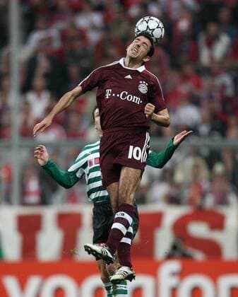Roy Makaay (Bayern) - Kopfball Fußball EC 1 Herren Champions League 2006 2007, FC Bayern München - Sporting Lissabon 0:0 Gruppe München Dynamik, Fußball EC 1 Herren Champions League 2006 2007, FC Bayern München - Sporting Lissabon 0:0 Gruppe München Dynamik,