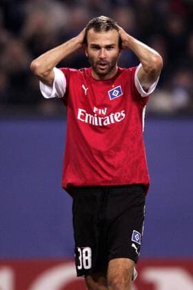 Danijel Ljuboja (HSV) enttäuscht Fußball EC 1 Herren Champions League 2006 2007, Hamburger SV, vdig Einzelbild Hamburg Enttäuschung, Fußball EC 1 Herren Champions League 2006 2007, Hamburger SV, vdig Einzelbild Hamburg Enttäuschung,