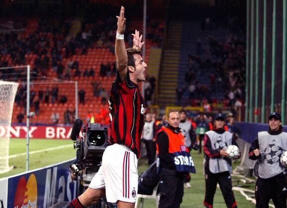 Alberto Gilardino (Milan) - Torjubel - Fußball EC 1 Herren Champions League 2006 2007, AC Mailand Einzelbild Mailand Freude, Begeisterung, Fußball EC 1 Herren Champions League 2006 2007, AC Mailand Einzelbild Mailand Freude, Begeisterung,