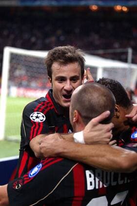 Alberto Gilardino (Milan) - Torjubel - Fußball EC 1 Herren Champions League 2006 2007, AC Mailand Gruppe Mailand Freude, Begeisterung, Fußball EC 1 Herren Champions League 2006 2007, AC Mailand Gruppe Mailand Freude, Begeisterung,
