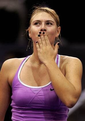 Maria Sharapova (Russland) - Schlussjubel -  (pan17152) Tennis WM Damen WTA Masters Tour 2006, Championships, Finale Einzelbild Madrid Freude, Tennis WM Damen WTA Masters Tour 2006, Championships, Finale Einzelbild Madrid Freude,  