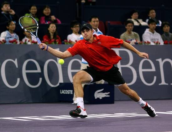 Andy Roddick (USA) Tennis WM Herren Masters Cup 2006, Masterscup, ATP WM, Tour, Series, Einzelbild Shanghai Dynamik, Tennis WM Herren Masters Cup 2006, Masterscup, ATP WM, Tour, Series, Einzelbild Shanghai Dynamik,