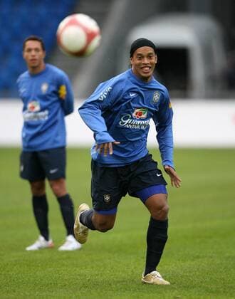 Ronaldinho (Brasilien) Fußball Herren Nationalteam 2006, Training Einzelbild Basel Dynamik, Fußball Herren Nationalteam 2006, Training Einzelbild Basel Dynamik,