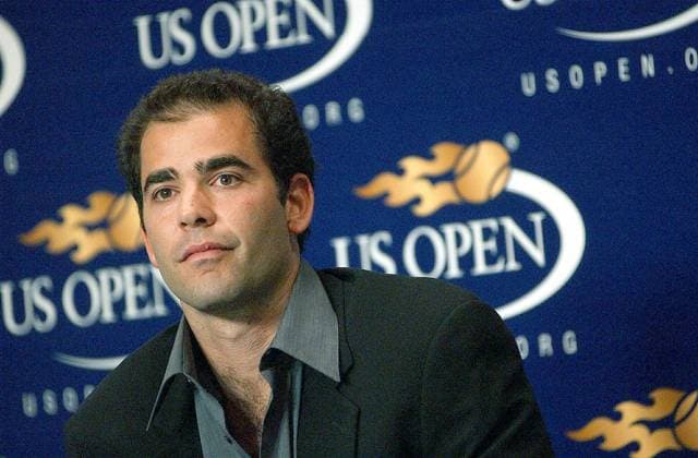 Pete Sampras (USA) verkündet auf der Pressekonferenz seinen Rücktritt -  (NYP2003082590) Tennis Herren US Open 2003, ATP Tour, Karriereende, Karriere Ende, beenden, Abschied, Bekanntgabe, bekannt geben Porträt Flushing Meadow, Meadows New York Tennis Herren US Open 2003, ATP Tour, Karriereende, Karriere Ende, beenden, Abschied, Bekanntgabe, bekannt geben Porträt Flushing Meadow, Meadows New York