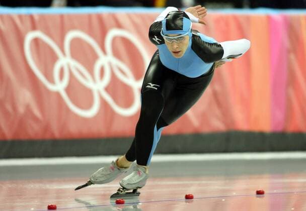 Anni Friesinger (Deutschland) Eisschnellauf OS Winter Damen Olympische Spiele Turin 2006, Winterspiele, 1500m, 1500 m, Meter, Vdig Einzelbild Turin Eisschnellauf OS Winter Damen Olympische Spiele Turin 2006, Winterspiele, 1500m, 1500 m, Meter, Vdig Einzelbild Turin