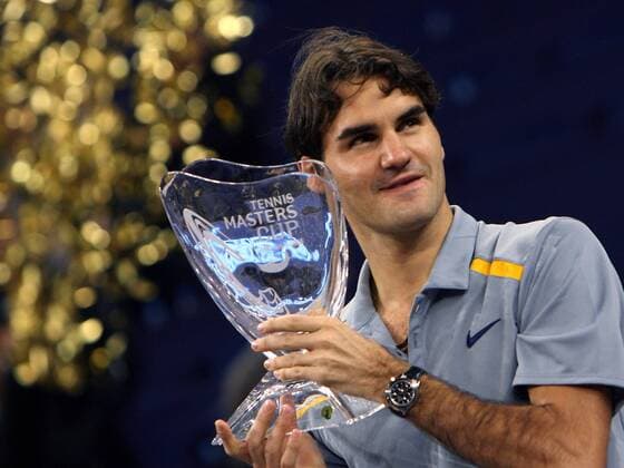 Roger Federer (Schweiz) - Masters Cup Sieger 2006 Tennis WM Herren ATP Masters Cup 2006, Series, Tour, Finale, Endspiel Einzelbild Shanghai Tennis WM Herren ATP Masters Cup 2006, Series, Tour, Finale, Endspiel Einzelbild Shanghai