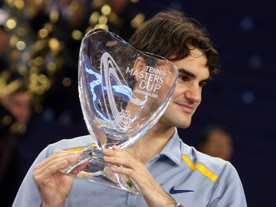 Roger Federer (Schweiz) - Masters Cup Sieger 2006 Tennis WM Herren ATP Masters Cup 2006, Series, Tour, Finale, Endspiel Einzelbild Shanghai Tennis WM Herren ATP Masters Cup 2006, Series, Tour, Finale, Endspiel Einzelbild Shanghai