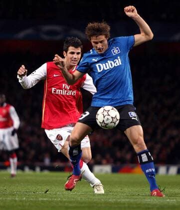 Mario Fillinger (HSV, re.) gegen Cesc Fabregas (Arsenal) -  Fußball EC 1 Herren Champions League 2006 2007, Arsenal FC London - Hamburger SV, Hamburg Gruppe London Fußball EC 1 Herren Champions League 2006 2007, Arsenal FC London - Hamburger SV, Hamburg Gruppe London