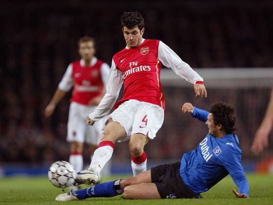 Cesc Fabregas (Arsenal, li.) - Zweikampf -  Fußball EC 1 Herren Champions League 2006 2007, Arsenal FC London - Hamburger SV 3:1, Hamburg Gruppe London Dynamik, Fußball EC 1 Herren Champions League 2006 2007, Arsenal FC London - Hamburger SV 3:1, Hamburg Gruppe London Dynamik,