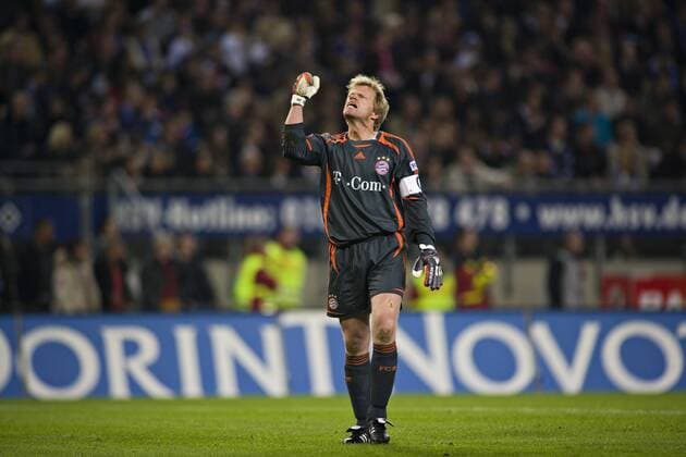 Torwart Oliver Kahn (Bayern) - Schlußjubel Fußball 1. BL Herren Saison 2006 2007, FC Bayern München Einzelbild Hamburg Freude, Begeisterung, Fußball 1. BL Herren Saison 2006 2007, FC Bayern München Einzelbild Hamburg Freude, Begeisterung,