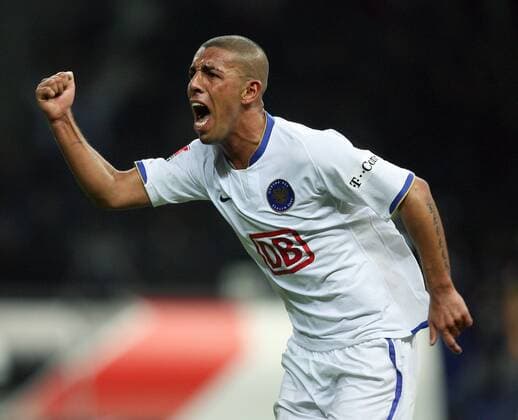 Ashkan Dejagah (Hertha) - Torjubel Fußball 1. BL Herren Saison 2006 2007, Hertha BSC Berlin Einzelbild Berlin Freude, Begeisterung, Fußball 1. BL Herren Saison 2006 2007, Hertha BSC Berlin Einzelbild Berlin Freude, Begeisterung,