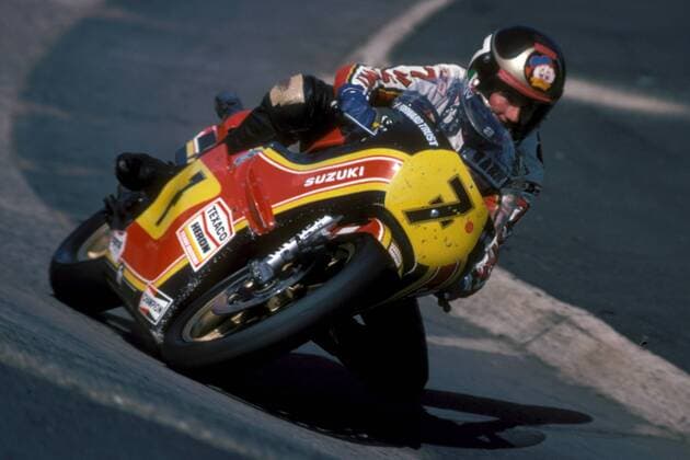 Barry Sheene (Großbritannien Suzuki) auf seiner Maschine Motorsport WM Herren Weltmeisterschaft 1978, Motorrad, Motorradrennen, Motorradrennsport, Motorradsport Einzelbild Aufnahmedatum geschätzt Nürburg Nürburgring Motorsport WM Herren Weltmeisterschaft 1978, Motorrad, Motorradrennen, Motorradrennsport, Motorradsport Einzelbild Aufnahmedatum geschätzt Nürburg Nürburgring