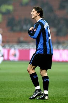 Zlatan Ibrahimovic (Inter) gut gelaunt -  Fußball Herren Serie A 2006 2007, 1. Italienische Liga, Internazionale Mailand Einzelbild Mailand Fußball Herren Serie A 2006 2007, 1. Italienische Liga, Internazionale Mailand Einzelbild Mailand