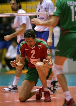 Hristo Tsvetanov (Bulgarien) jubelt - Volleyball WM Herren FIVB World Grand Prix Final 2006, Nationalteam, Nationaltrikot, Länderspiel, Spiel um Platz Drei, 3 Einzelbild Tokyo Freude, Begeisterung, Volleyball WM Herren FIVB World Grand Prix Final 2006, Nationalteam, Nationaltrikot, Länderspiel, Spiel um Platz Drei, 3 Einzelbild Tokyo Freude, Begeisterung,