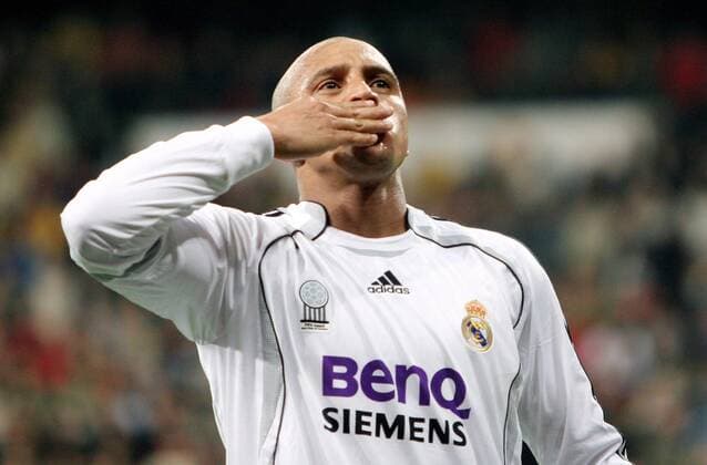 Roberto Carlos (Real Madrid) - Torjubel -  (pan17665) Fußball Herren Primera Division 2006 2007, 1. Spanische Liga, Real Madrid CF, Vdig Einzelbild Madrid Freude, Fußball Herren Primera Division 2006 2007, 1. Spanische Liga, Real Madrid CF, Vdig Einzelbild Madrid Freude,  