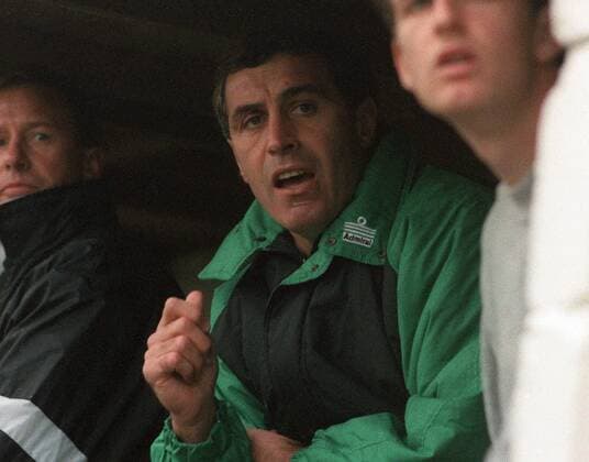 Trainer Peter Shilton (Plymouth) -  Fußball Herren FA Cup 1993 1994, Pokal, Pokalspiel, Plymouth Argyle Einzelbild Marlow Fußball Herren FA Cup 1993 1994, Pokal, Pokalspiel, Plymouth Argyle Einzelbild Marlow