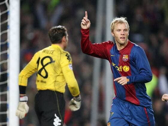 Eidur Gudjohnsen (FC Barcelona) - Torjubel Fußball EC 1 Herren Champions League 2006 2007, FC Barcelona - SV Werder Bremen, Barca, Vdig Einzelbild Barcelona Freude, Fußball EC 1 Herren Champions League 2006 2007, FC Barcelona - SV Werder Bremen, Barca, Vdig Einzelbild Barcelona Freude,