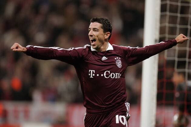 Roy Makaay (Bayern) - Torjubel Fußball EC 1 Herren Champions League 2006 2007, FC Bayern München Einzelbild München Freude, Fußball EC 1 Herren Champions League 2006 2007, FC Bayern München Einzelbild München Freude,