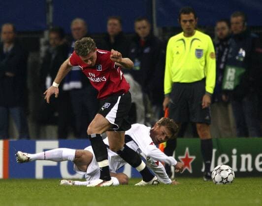 Besart Berisha (HSV, li.) gegen Alexei Berezoutski (ZSKA Moskau) Fußball EC 1 Herren Champions League 2006 2007, Hamburger SV - ZSKA Moskau 3:2 Gruppe Hamburg Dynamik, Fußball EC 1 Herren Champions League 2006 2007, Hamburger SV - ZSKA Moskau 3:2 Gruppe Hamburg Dynamik,