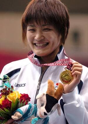 Kaori Icho (Japan) gewinnt in der Klasse bis 63kg bei den Asienspielen 2006 -  Ringen Damen Asienspiele 2006, Asian Games, Asien Spiele,, Freistil, Klasse bis 63kg, 63 kg, Kilogramm, Vdig Porträt Doha Freude, Ringen Damen Asienspiele 2006, Asian Games, Asien Spiele,, Freistil, Klasse bis 63kg, 63 kg, Kilogramm, Vdig Porträt Doha Freude,