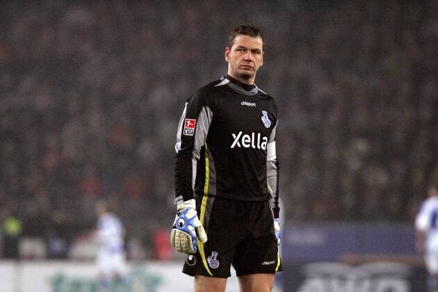 Torwart Georg Koch (Duisburg) Fußball Herren DFB Pokal 2006 2007, Pokalspiel, MSV Duisburg Einzelbild Hannover Enttäuschung, Fußball Herren DFB Pokal 2006 2007, Pokalspiel, MSV Duisburg Einzelbild Hannover Enttäuschung,
