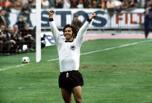 Gerd Müller (BR Deutschland) - Torjubel -  Fußball Länderspiel Herren EM 1972, Nationalmannschaft, Nationaltrikot, Finale, Endspiel Einzelbild Brüssel Begeisterung, Freude, Fußball Länderspiel Herren EM 1972, Nationalmannschaft, Nationaltrikot, Finale, Endspiel Einzelbild Brüssel Begeisterung, Freude,