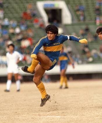 Diego Armando Maradona (Boca Juniors) -  (aflo348) Fußball Herren Testspiel 1982, Test, Boca Juniors Buenos Aires Einzelbild Tokyo Dynamik, Fußball Herren Testspiel 1982, Test, Boca Juniors Buenos Aires Einzelbild Tokyo Dynamik,