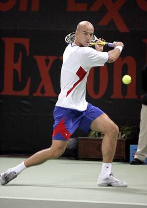 Ivan Ljubicic (Kroatien) Tennis Herren Qatar Open 2007, ATP Tour Einzelbild Doha Tennis Herren Qatar Open 2007, ATP Tour Einzelbild Doha