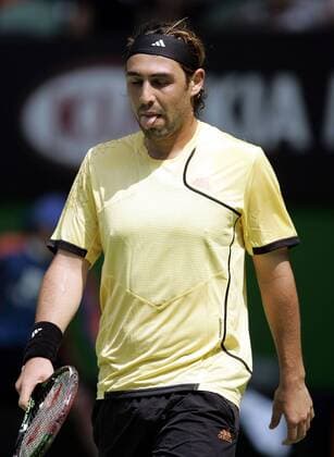 Marcos Baghdatis (Zypern) Tennis Herren Australian Open 2007, Grand Slam, ATP Tour, Einzelbild Melbourne Erschöpfung, Tennis Herren Australian Open 2007, Grand Slam, ATP Tour, Einzelbild Melbourne Erschöpfung,