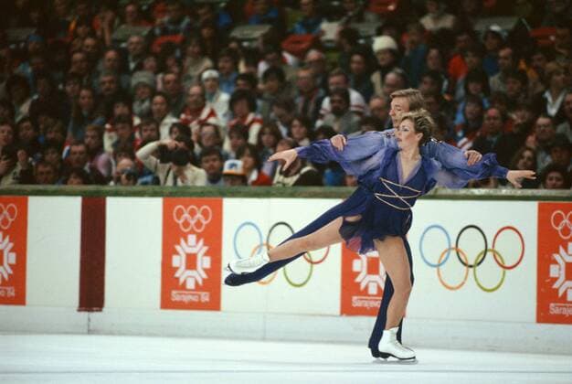 Jayne Torvill und Christopher Dean (beide Großbritannien) -  (aflo008) Eistanz OS Winter Olympische Spiele 1984, Winterspiele Gruppe Sarajevo Eistanz OS Winter Olympische Spiele 1984, Winterspiele Gruppe Sarajevo