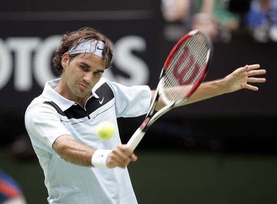 Roger Federer (Schweiz) Tennis Herren Australian Open 2007, ATP Tour, Grand Slam Einzelbild Melbourne Tennis Herren Australian Open 2007, ATP Tour, Grand Slam Einzelbild Melbourne