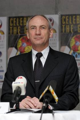 Bernhard Bauer (Deutschland) - Präsident des Handballverbandes Württemberg (HVW) und Vorsitzender des lokalen Organisationskomitees (LOK) der WM während der Pressekonferenz Handball WM Herren Vorschau WM 2007, Pressetermin Einzelbild Stuttgart Handball WM Herren Vorschau WM 2007, Pressetermin Einzelbild Stuttgart