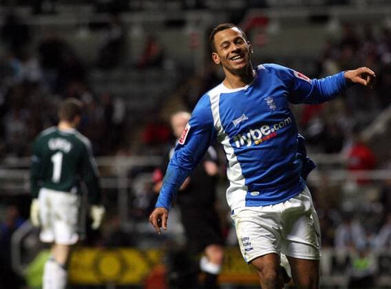 Dudley Junior Campbell (Birmingham City) - Torjubel -  Fußball Herren English FA Cup 2006 2007, englischer Pokal, Pokalspiel, Birmingham City FC Einzelbild Newcastle Freude, Fußball Herren English FA Cup 2006 2007, englischer Pokal, Pokalspiel, Birmingham City FC Einzelbild Newcastle Freude,