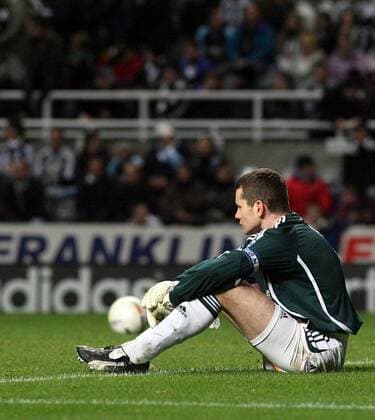 Torwart Shay Given (Newcastle) enttäuscht -  Fußball Herren English Premier League 2006 2007, 1. Englische Liga, Newcastle United Einzelbild Newcastle Enttäuschung, Nachdenklichkeit, Fußball Herren English Premier League 2006 2007, 1. Englische Liga, Newcastle United Einzelbild Newcastle Enttäuschung, Nachdenklichkeit,
