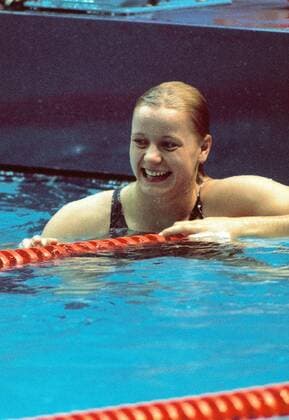 Kornelia Ender (DDR) -  (aflo348) Schwimmen OS Sommer Damen Olympische Spiele 1976, Sommerspiele, Freistil, Freistilschwimmen, Kraul, Kraulschwimmen Einzelbild Montreal Freude, Schwimmen OS Sommer Damen Olympische Spiele 1976, Sommerspiele, Freistil, Freistilschwimmen, Kraul, Kraulschwimmen Einzelbild Montreal Freude,