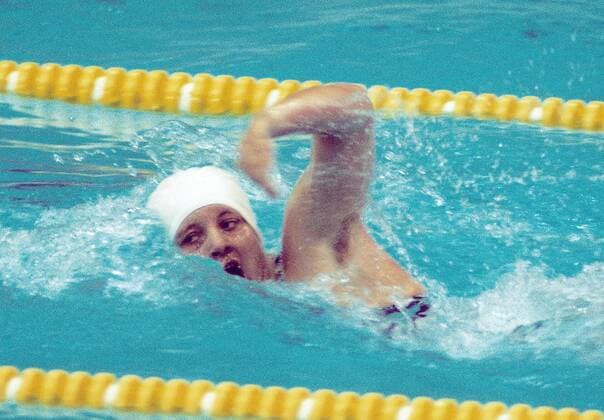 Kornelia Ender (DDR) -  (aflo348) Schwimmen OS Sommer Damen Olympische Spiele 1976, Sommerspiele, Freistil, Freistilschwimmen, Kraul, Kraulschwimmen Einzelbild Montreal Dynamik Schwimmen OS Sommer Damen Olympische Spiele 1976, Sommerspiele, Freistil, Freistilschwimmen, Kraul, Kraulschwimmen Einzelbild Montreal Dynamik