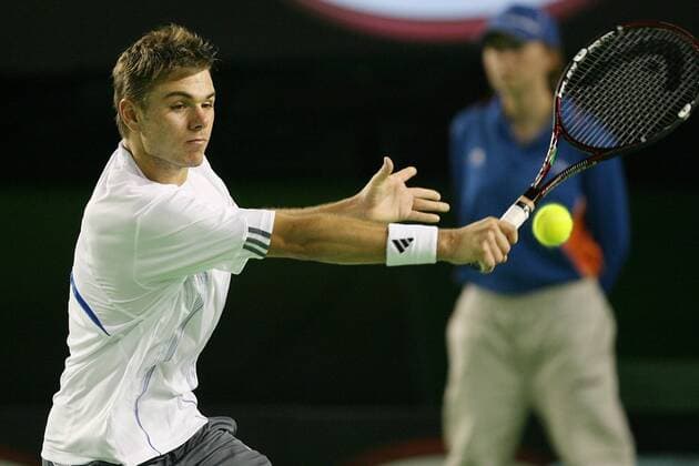 Stanislas Wawrinka (Schweiz) Tennis Herren Australian Open 2007, Grand Slam, ATP Tour Einzelbild Melbourne Dynamik, Tennis Herren Australian Open 2007, Grand Slam, ATP Tour Einzelbild Melbourne Dynamik,