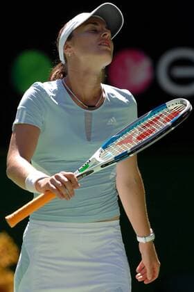 Martina Hingis (Schweiz) enttäuscht -  Tennis Damen Australian Open 2007, Grand Slam, WTA Tour Einzelbild Melbourne Enttäuschung, Tennis Damen Australian Open 2007, Grand Slam, WTA Tour Einzelbild Melbourne Enttäuschung,
