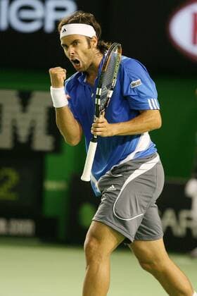 Fernando Gonzalez (Chile) ballt die Faust Tennis Herren Australian Open 2007, Grand Slam, ATP Tour Einzelbild Melbourne Freude, Begeisterung, Tennis Herren Australian Open 2007, Grand Slam, ATP Tour Einzelbild Melbourne Freude, Begeisterung,