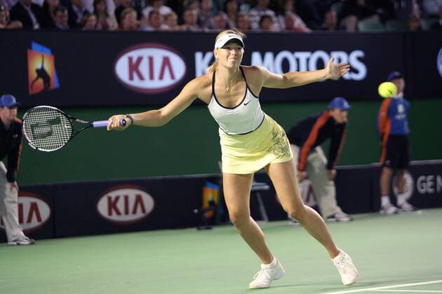 Maria Sharapova (Rußland) Tennis Damen Australian Open 2007, WTA Tour, Grand Slam, Finale, Endspiel Einzelbild Melbourne Dynamik, Tennis Damen Australian Open 2007, WTA Tour, Grand Slam, Finale, Endspiel Einzelbild Melbourne Dynamik,