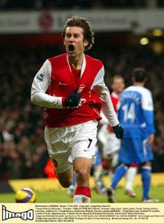 Tomas Rosicky (Arsenal) - Torjubel -  Fußball Herren English Premier League 2006 2007, 1. Englische Liga, Arsenal FC London Einzelbild London Freude, Begeisterung, Fußball Herren English Premier League 2006 2007, 1. Englische Liga, Arsenal FC London Einzelbild London Freude, Begeisterung,