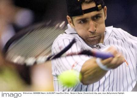 Benjamin Becker (Deutschland) Tennis Herren Davis Cup 2007, Daviscup Einzelbild Krefeld Dynamik, Tennis Herren Davis Cup 2007, Daviscup Einzelbild Krefeld Dynamik,