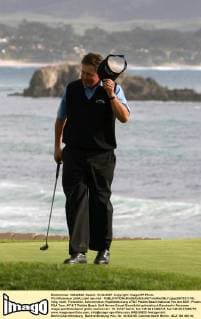 Phil Mickelson (USA) zieht den Hut -  (pbp2007021116) Golf Herren AT&T Pebble Beach National Pro Am 2007, ProAm, PGA Tour, AT & T Einzelbild Pebble Beach Golf Herren AT&T Pebble Beach National Pro Am 2007, ProAm, PGA Tour, AT & T Einzelbild Pebble Beach