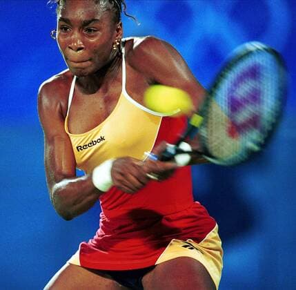 Venus Williams (USA) -  (oly2000091937) Tennis OS Sommer Damen Olympische Sommerspiele 2000 Einzelbild Sydney Dynamik, Tennis OS Sommer Damen Olympische Sommerspiele 2000 Einzelbild Sydney Dynamik,