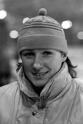 Karin Kania (DDR) Eisschnellauf LM Damen DDR Meisterschaft 1986, Landesmeisterschaft, Vneg, Vsw Porträt Berlin Eisschnellauf LM Damen DDR Meisterschaft 1986, Landesmeisterschaft, Vneg, Vsw Porträt Berlin